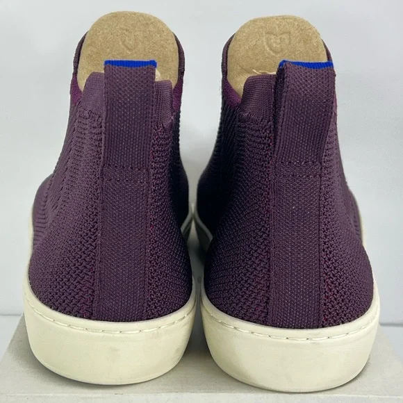 ROTHY’S THE CHELSEA BERRY LATTICE KNIT HIGH TOP SNEAKERS ANKLE BOOTS/SHOES, 12.5 - Picture 5 of 16